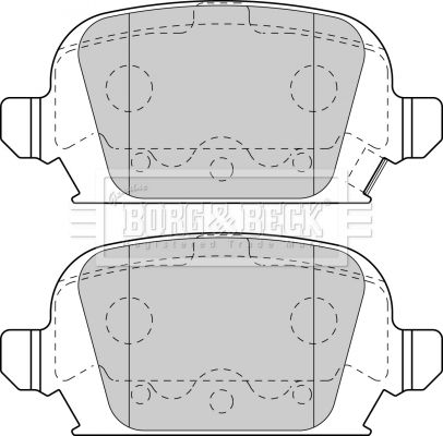 BORG & BECK Комплект тормозных колодок, дисковый тормоз BBP1774
